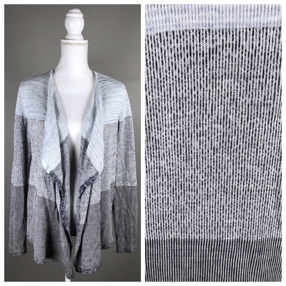 Lou & Grey Sweaters - 5/$25☀️ Ombre Striped Waterfall Cardigan